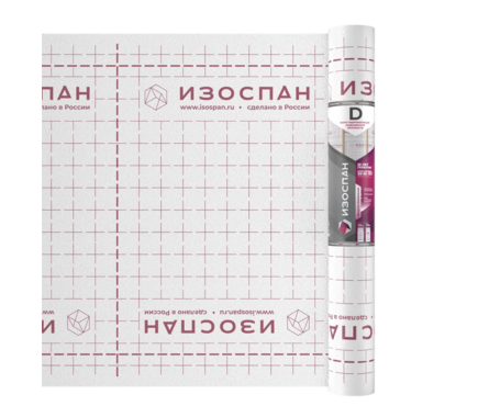 Пленка Изоспан D паро-гидроизоляция повышенной прочности (70 м²/рул) Фотография_1
