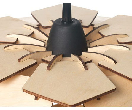 Светильник подвесной WL006-1P-560 NL, дерево светлое, Е27 Фотография_1