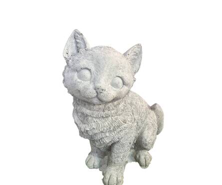 Фигура бетонная ландшафтная Котенок неокрашенная Фотография_0
