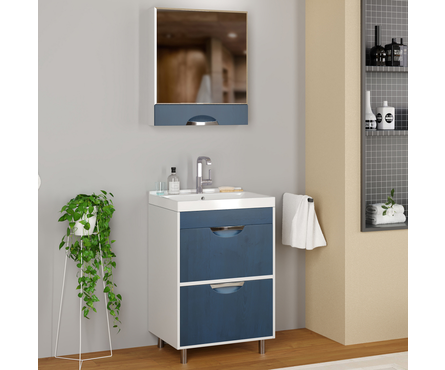 Тумба Mixline «Байкал 60» для ванной с умывальником «Fest-60» (ПВХ) Фотография_2