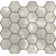 Мозаика Caramelle Mosaic Pietrine Hexagonal Travertino Silver MAT hex матовая, 292х298 мм, чип 18х30 мм Фотография_0