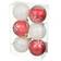 Набор шаров SY16-24 блестящие красные, белые, диаметр 6 см (6 шт) Фотография_0