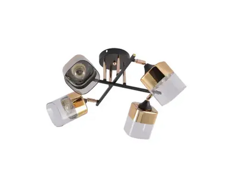 Люстра XА1620B/4 BK+FGD черный/золото 4*60 вт d 430 HN25 РОСТОК Фотография_0