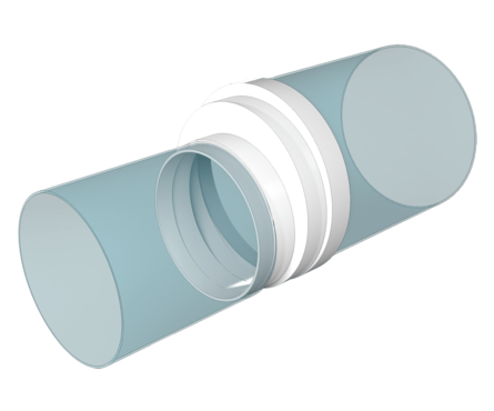 Соединитель редуктор эксцентриковый Event ПВХ белый, d 160/150/125/120/100/80 мм  Фотография_1