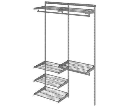 Гардеробная система Optima G120 2050x1300x450 мм графит ПРАКТИК Фотография_2