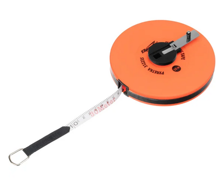 Рулетка 30 м 12.5 мм геодезическая лента ПВХ, закрытый круглый корпус SPARTA Фотография_1