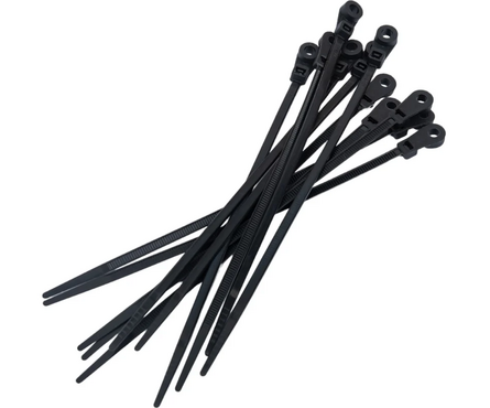 Хомуты нейлоновые черные 3.6х150 мм с монтажным отверстием (100 шт) Фотография_1