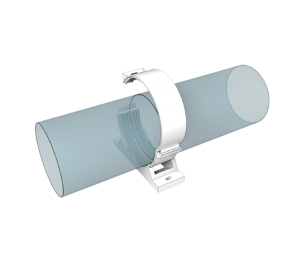 Держатель-соединитель круглых воздуховодов ПВХ с уплотнителем d 100 мм белый Фотография_3