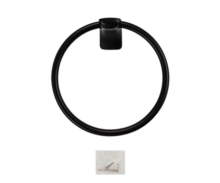 Держатель полотенца круглый черный TITAN Фотография_2