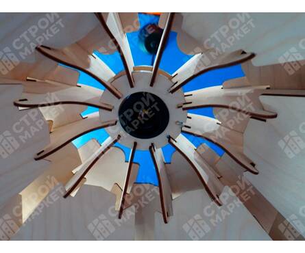 Светильник подвесной WL006-1P-560 NL, дерево светлое, Е27 Фотография_7