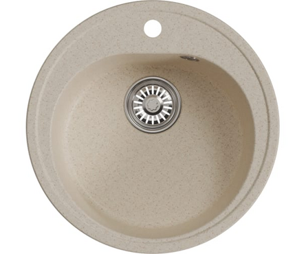 Мойка D50 круглая бежевая GM11 MIXLINE Фотография_1