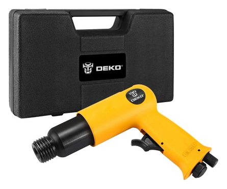 Молоток пневматический 4500 уд/мин, 141 л/мин, 6 атм. в кейсе 8 предметов DKPT04 SET 3 DEKO Фотография_1