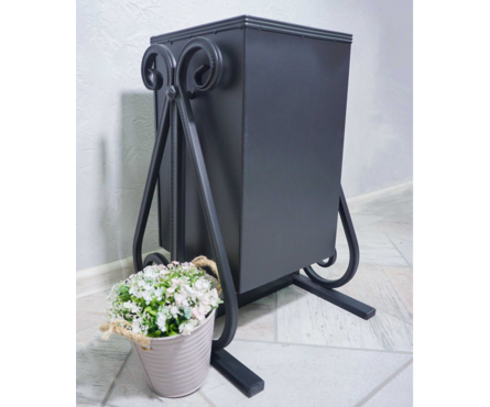 Урна уличная с бортиками на маятниковой подставке без крыши Фотография_2