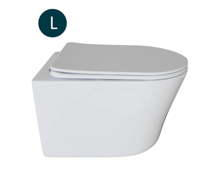 Унитаз подвесной безободковый сид.дюропласт микролифт белый глянец TREND WAVE Фотография_1