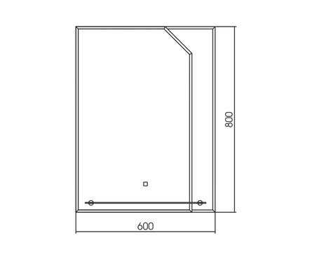 Зеркало 600х800 мм Клон с полкой и фацетом MIXLINE Фотография_1
