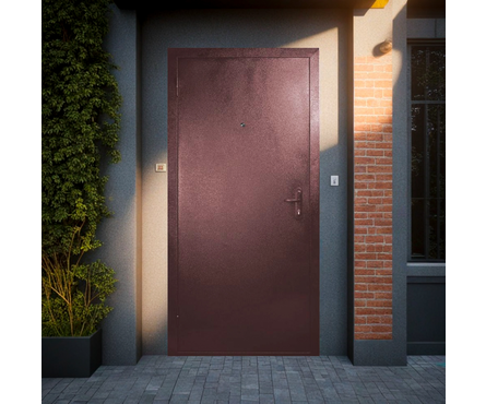 Дверь входная ДМ 5-1 Антик медный металл/металл правая 860х2070 мм Фотография_1