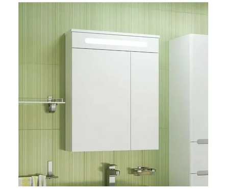 Шкаф зеркальный Парма-60 белый Фотография_2