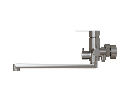 Смеситель для ванны однорычажный MIXLINE длинный гусак хром Stainless MLSS32-02 Фотография_2