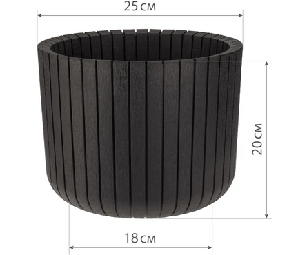 Кашпо для цветов коричневое ШАТО D 250 мм 8 л Фотография_1