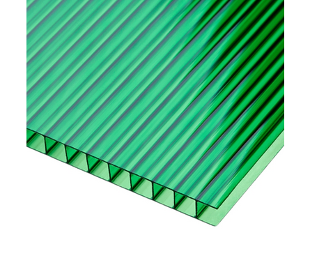 Сотовый поликарбонат 8 мм Зеленый СОТАЛЮКС (12х2.1 м) 0.90 кг/м² Фотография_0
