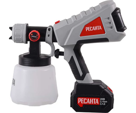 Краскопульт 20Вт, 4 А*ч, 1 Акб, емкость 1000 мл АКП-20Li РЕСАНТА Фотография_1