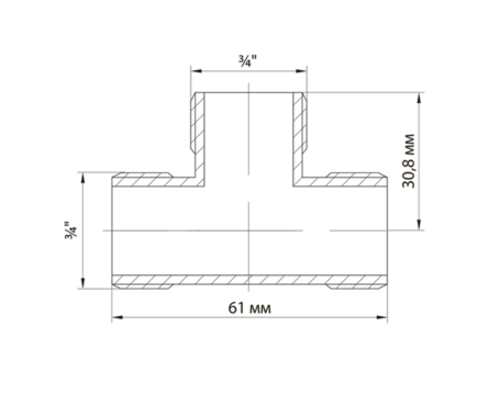 Тройник VRT 3/4, нар/нар/нар Фотография_1