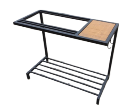 Подставка кованая со столешницей и дровницей под мангал 1100х500х700 мм СТАНДАРТ Лофт Фотография_1