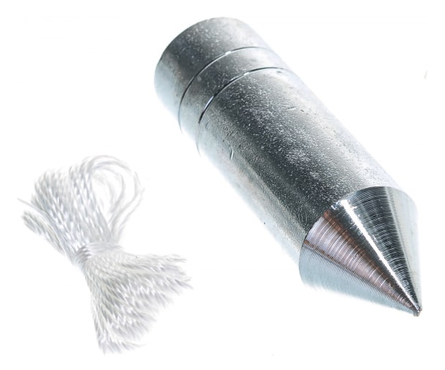 Отвес цилиндрический Matrix, шнур 5 м, 300 гр Фотография_1