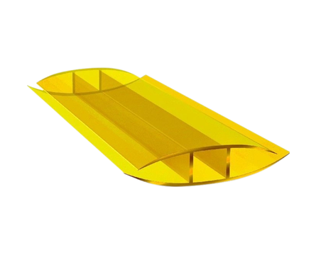 Профиль для поликарбоната Н-6-8 мм, желтый, 6 м Фотография_0