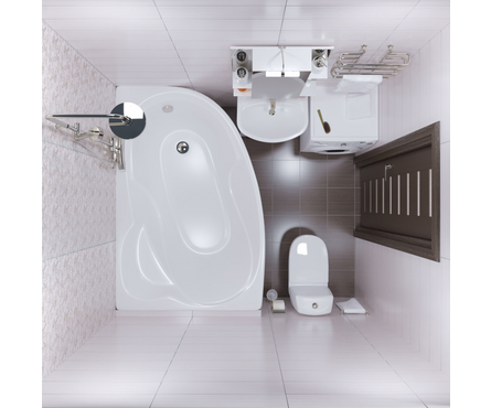 Ванна акриловая 1700х1000 мм правая (каркас+сифон) Изабель ТРИТОН Фотография_3