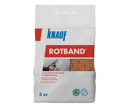 Штукатурка гипсовая универсальная KNAUF Ротбанд 5 кг Фотография_0