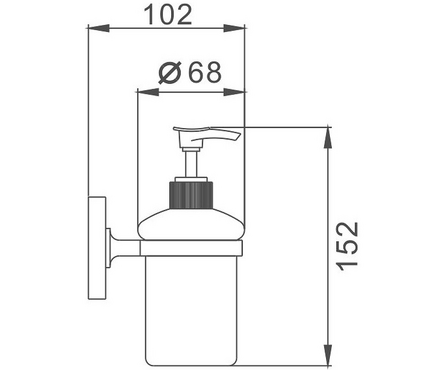 Дозатор для жидкого мыла хром HB1927 HAIBA Фотография_1