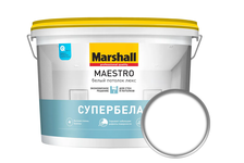 Краска ВД Marshall «Maestro» Белый потолок Люкс, для потолков, латексная, глубокоматовая (2.5 л)