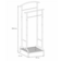 Вешалка напольная костюмная ЗМИ РИМИНИ 2, 47x30x108,5 см, белая Фотография_4