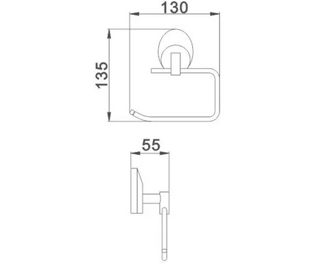 Держатель туалетной бумаги хром HB1603-3 HAIBA Фотография_1
