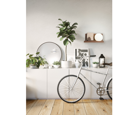 Светильник настенный Мелодия Света 6426-1W PR, Шар справа, стекло-дерево, палисандр,  Е27 Фотография_8