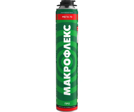 Пена монтажная профессиональная МАКРОФЛЕКС Мега 70 ПРО 880 мл Фотография_0