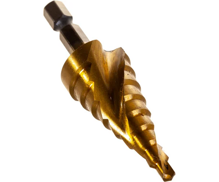Сверло ступенчатое по металлу 4-20 мм HSS спиральный проф. шестигр. хвостовик MATRIX Фотография_0