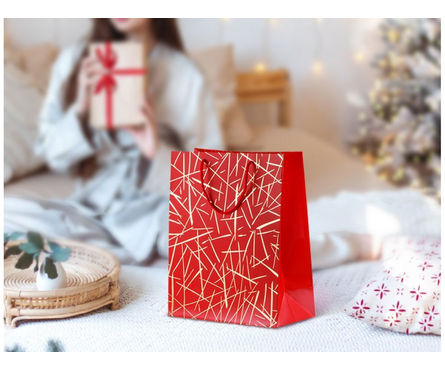 Пакет подарочный 32х26х12 см Красный Фотография_2