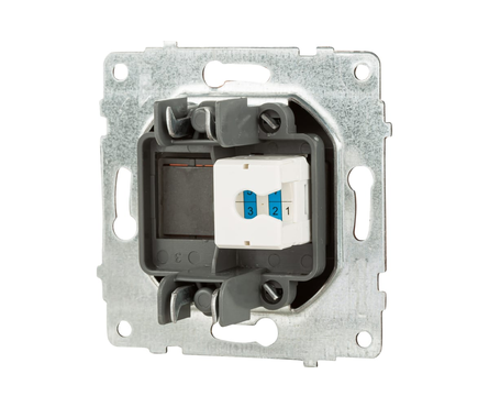 Розетка 1-ая RJ45 черный металлик QUANTUM OVIVO Фотография_1