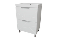 Тумба для ванной Гранд-60 белый с умывальником Fest-60 (ПВХ)