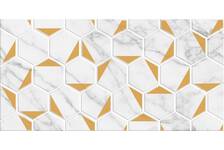 Плитка облицовочная Marble Гексо 300х600х9 рельефная белая матовая 0,18 м²/шт.