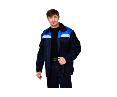 Костюм ВОСХОД (куртка + брюки) смесовая ткань цвет синий-василек (96-100/170-176) Фотография_0