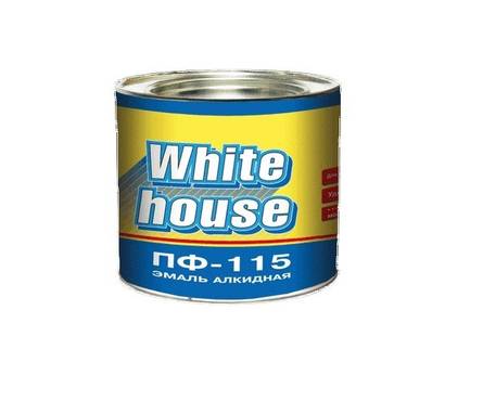 Эмаль White House ПФ-115  черная 0,8 кг