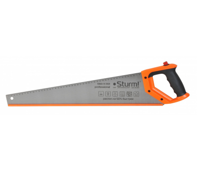 Ножовка по дереву с карандашом каленый 3D ЗУБ Sturm 550мм, 7-8 зуб.на дюйм