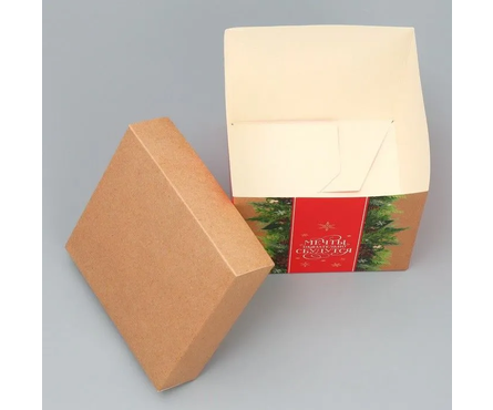 Коробка складная 15х15х15 см Мечты обязательно сбудутся Фотография_3