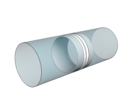 Соединитель круглых каналов Event ПВХ белый, d 125 мм Фотография_1