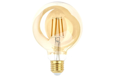 Лампа светодиодная 7 Вт Шар золотой Е27 G95 теплый свет филаментовая Эра