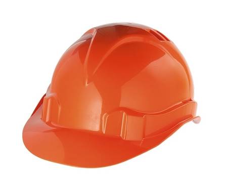 Каска защитная СИБРТЕХ  из ударопрочной пластмассы, оранжевая Фотография_0