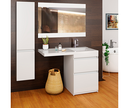 Тумба для ванной MIXLINE Созвездие-56 под умывальник над стир. маш. Cosmos-120/110/56 (ПВХ) Фотография_4